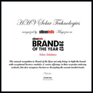 Silicon India Magazine’s Brand of the Year 2017 – HHV ST